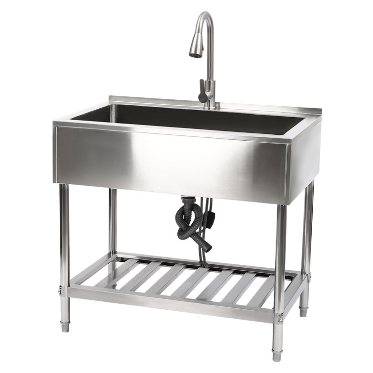 JOYDING Stainless Steel Kitchen Sink Freestanding Sink with Faucet & Reviews | Wayfair